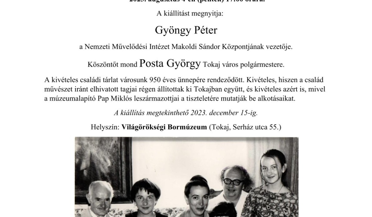 "Jel-képző" - A Makoldi család kiállítása - 2023. 08. 04.
